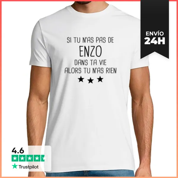 Camiseta Hombre Clásica Humor De Regalo Enzo LaTostadora