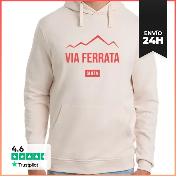 Sudadera Unisex Con Capucha Via Ferrata Suiza LaTostadora