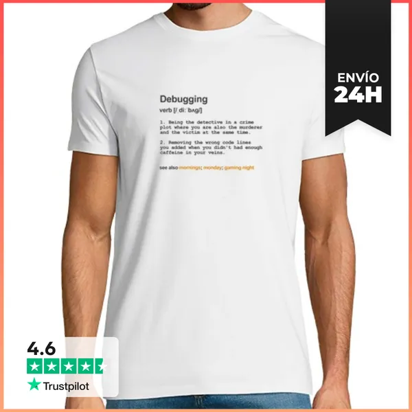 Camiseta Hombre Clásica Debugging LaTostadora