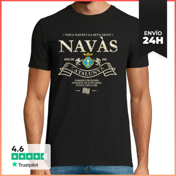 Camiseta Hombre Clásica Navàs Noi Black LaTostadora