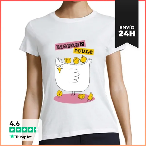 Camiseta Mujer Clásica Gallina De La Madre LaTostadora