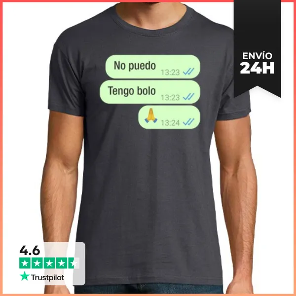 Camiseta Hombre Clásica NO PUEDO, TENGO BOLO LaTostadora