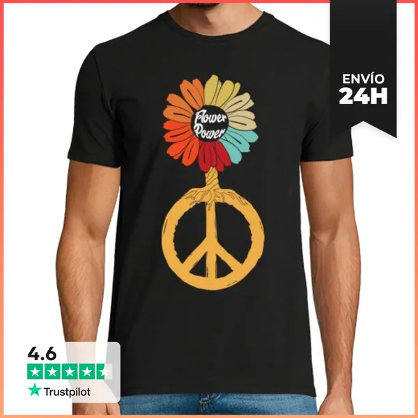 Camiseta Hombre Clásica Poder De La Flor LaTostadora