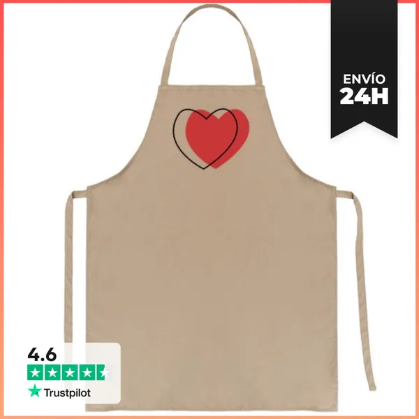 Delantal Corazón Rojo LaTostadora