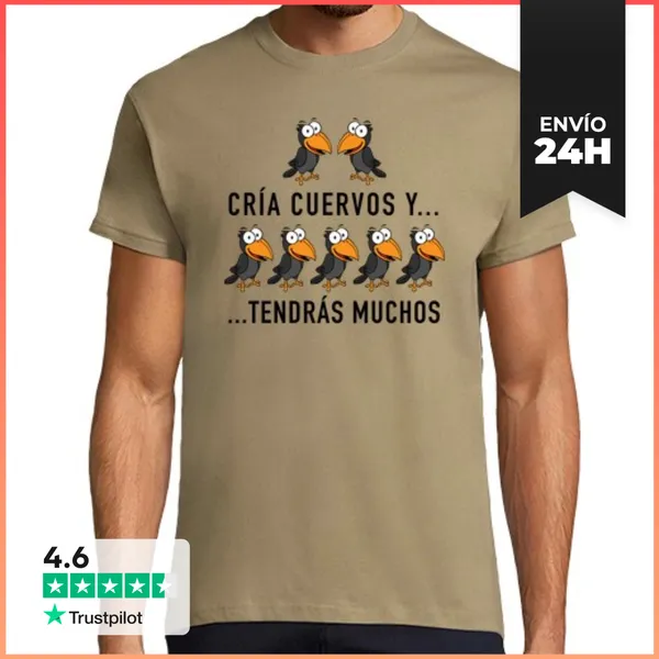 Camiseta Hombre Clásica Cria Cuervos LaTostadora