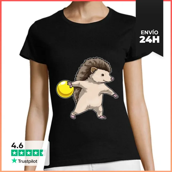 Camiseta Mujer Clásica Bola De Bolos De Erizo LaTostadora