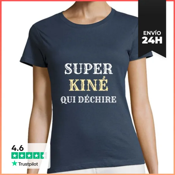 Camiseta Mujer Clásica Super Kine Que Lágrimas Humor Kine