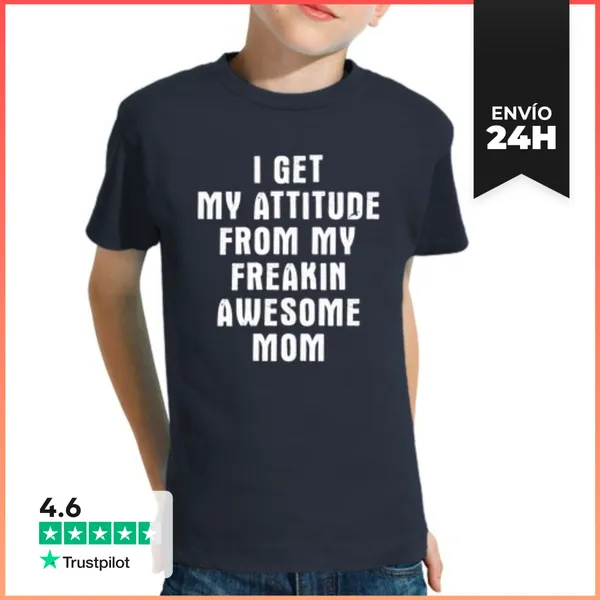 Camiseta Clásica Para Niños Obtengo Mi Actitud De Mi Increíble