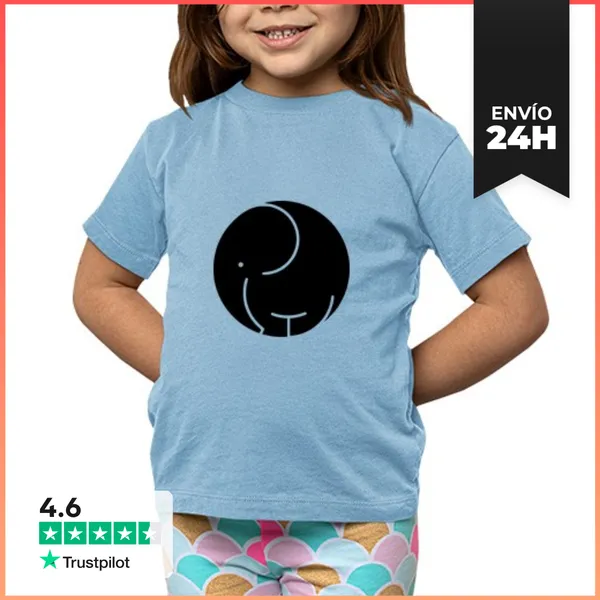 Camiseta Clásica Para Niños Elefante Redondo LaTostadora