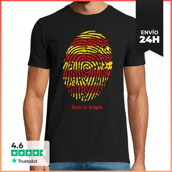 Camiseta Hombre Clásica Huella Aragón LaTostadora