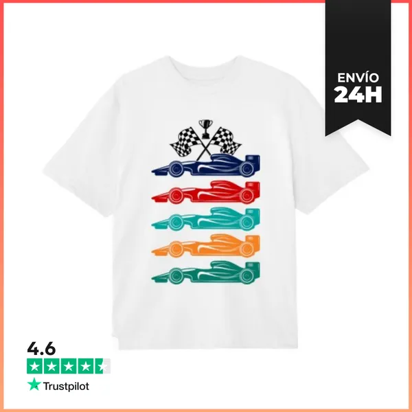 Camiseta Oversize COCHES F1 LaTostadora
