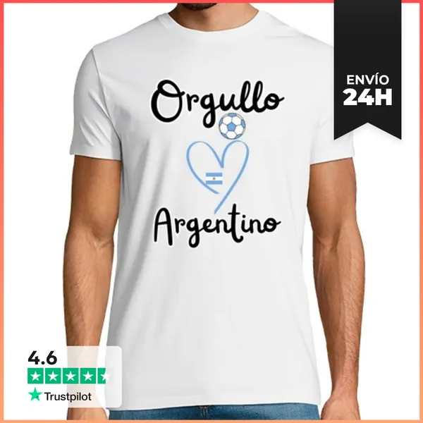 Camiseta Hombre Clásica Orgullo Argentino LaTostadora