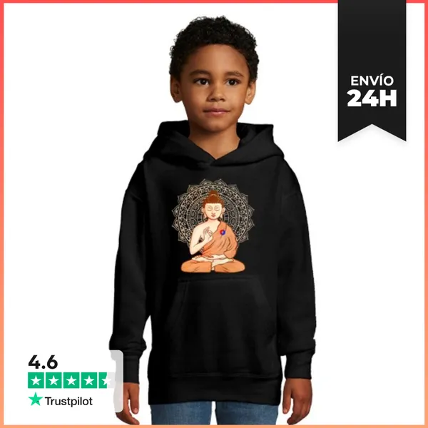 Sudadera Para Niños Con Capucha Buda De La Sanación LaTostadora