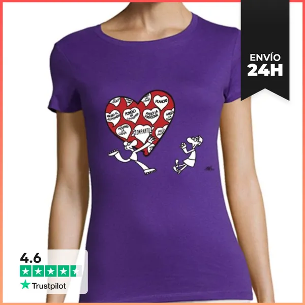 Camiseta Mujer Clásica Amor Compartido LaTostadora