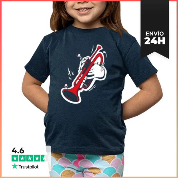 Camiseta Clásica Para Niños Trompetista LaTostadora