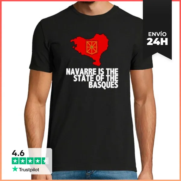 Camiseta Hombre Clásica Navarre State Of The Basques LaTostadora