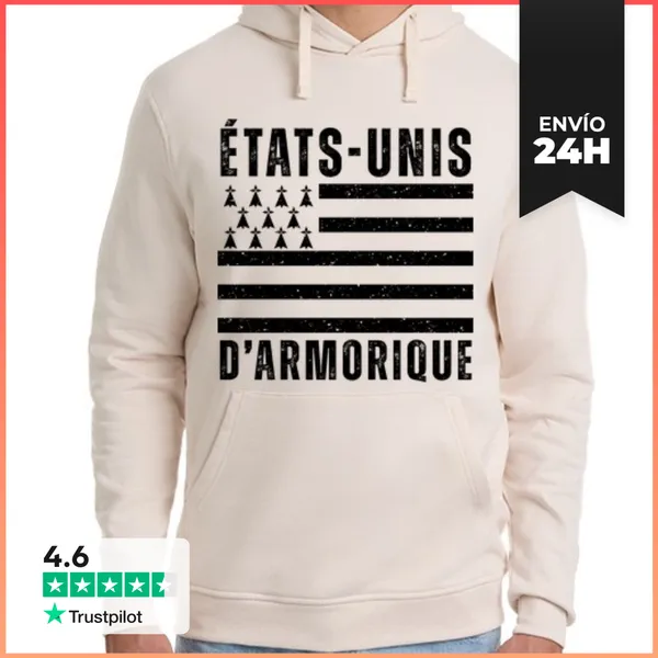 Sudadera Unisex Con Capucha Estados-unidos De Armórica Humor