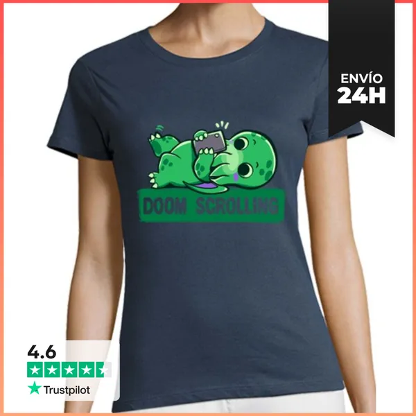 Camiseta Mujer Clásica Doom Scrolling LaTostadora