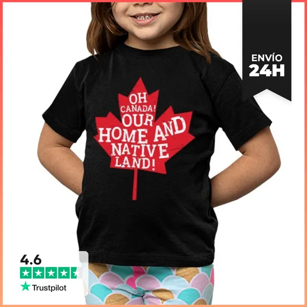 Camiseta Clásica Para Niños OH CANADA OUR HOME AND NATIVE LAND