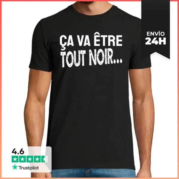 Camiseta Hombre Clásica Será Todo Negro LaTostadora