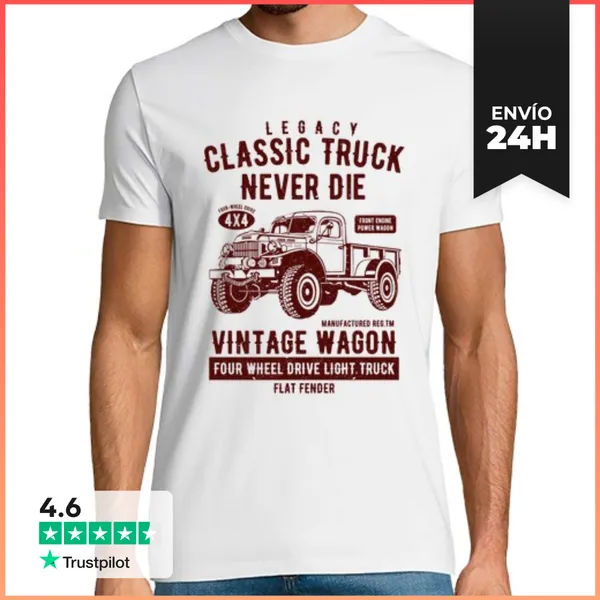 Camiseta Hombre Clásica Camion Clasico LaTostadora