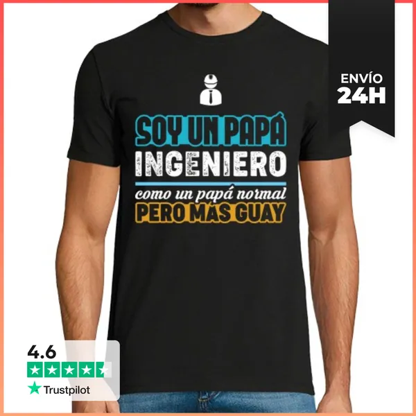 Camiseta Hombre Clásica Papá Ingeniero, Día Del Padre LaTostadora
