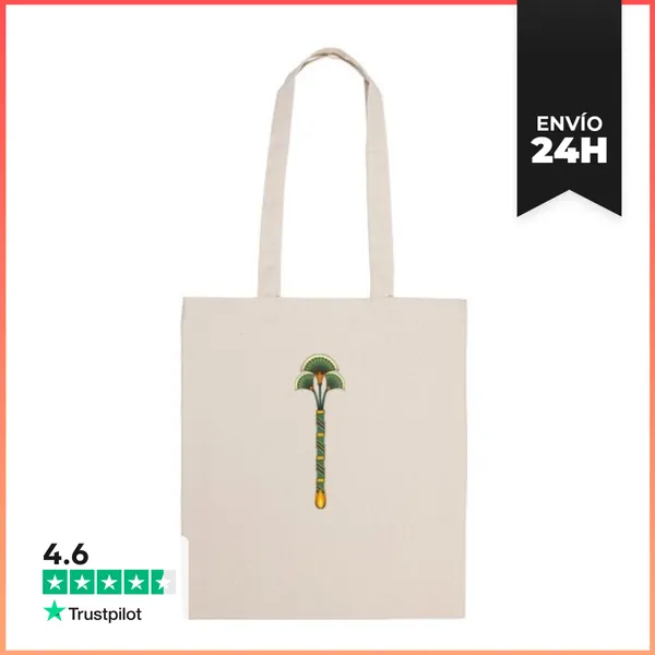 Bolsa De Tela Columna Egipcia Antigua Papiro Retorcido Y Corona
