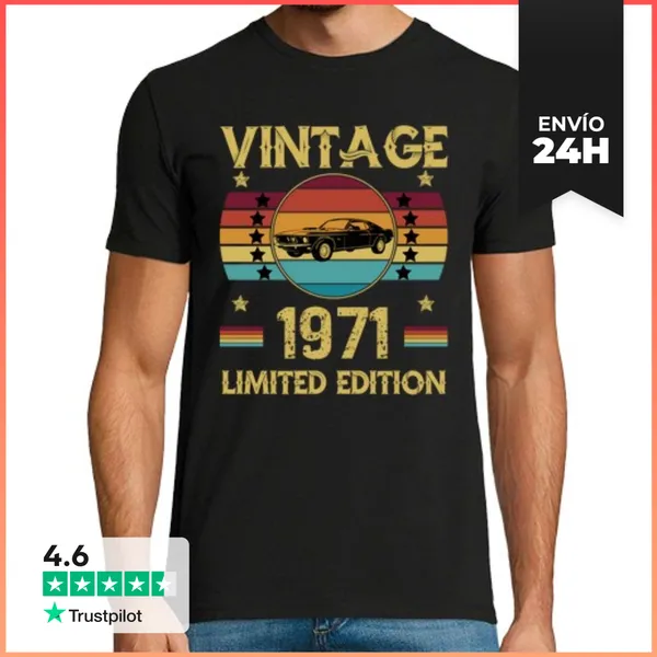 Camiseta Hombre Clásica Coche De Carreras Clasico Edicion Limit