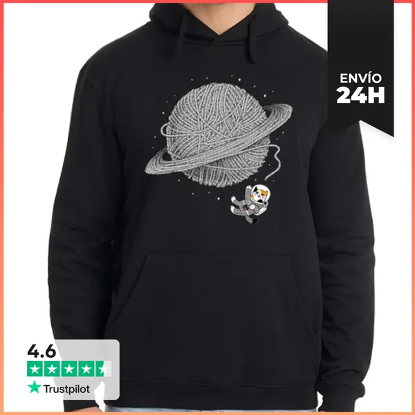 Sudadera Unisex Con Capucha Caturn LaTostadora