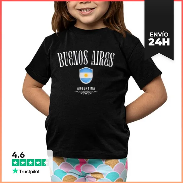 Camiseta Clásica Para Niños Amo Buenos Aires, Recuerdo De