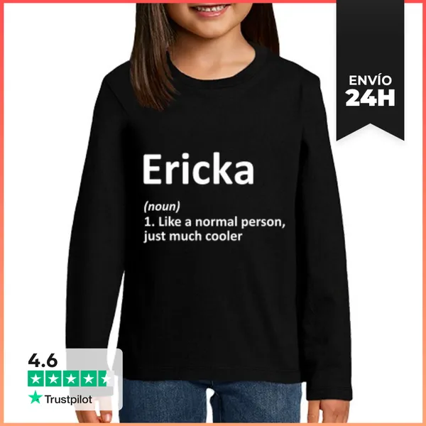 Camiseta Manga Larga Para Niños Definición De Ericka Nombre