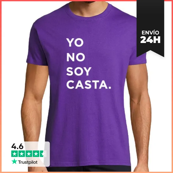 Camiseta Hombre Clásica Podemos, CHICO - Lila , Logo Delantero -