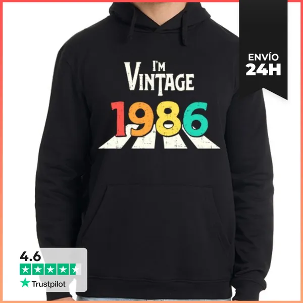 Sudadera Unisex Con Capucha Vintage 1986 LaTostadora