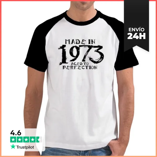 Camiseta Hombre, Estilo Béisbol 1973 KiraLynn Negro LaTostadora