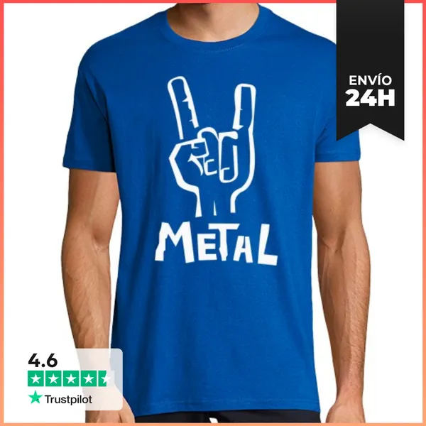 Camiseta Hombre Clásica Metal Hand LaTostadora