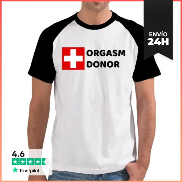 Camiseta Hombre, Estilo Béisbol Orgasmo Donante Pastel Americano