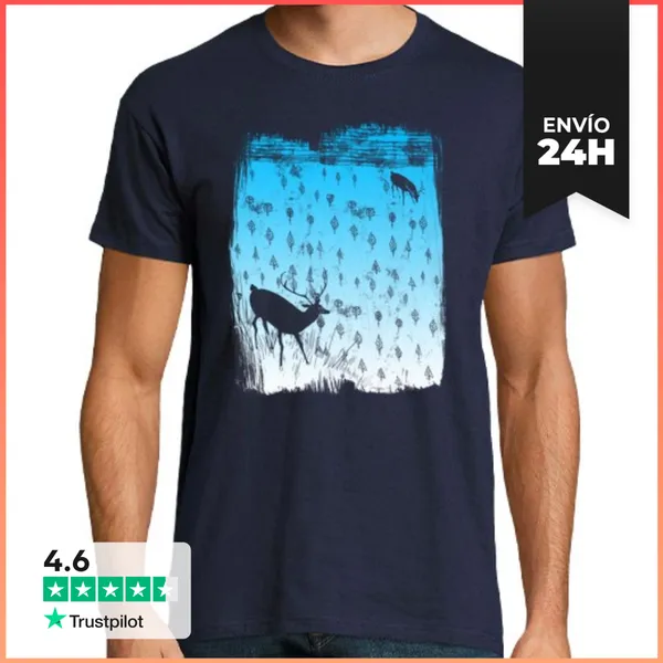 Camiseta Hombre Clásica Noche De Invierno LaTostadora