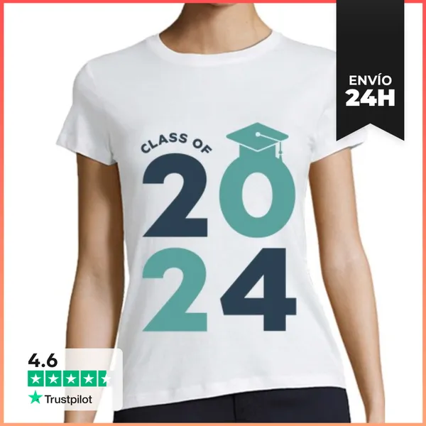 Camiseta Mujer Clásica Clase De 2024 Graduación LaTostadora