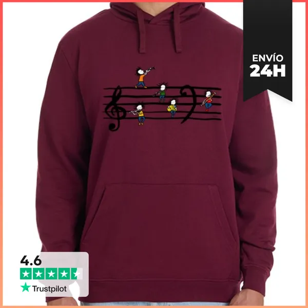 Sudadera Unisex Con Capucha Wind Quintet LaTostadora