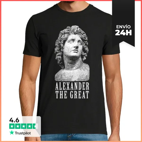 Camiseta Hombre Clásica Alejandro El Grande Antigua Grecia