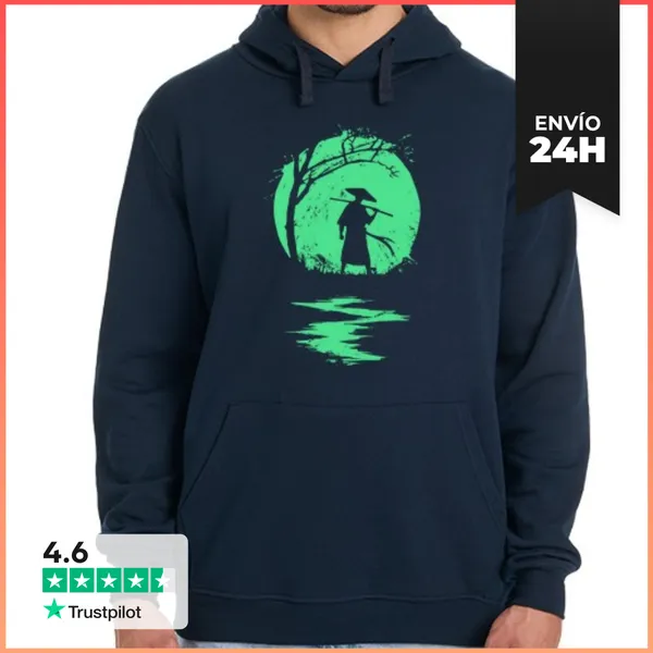 Sudadera Unisex Con Capucha Diseño Abstracto Ninja LaTostadora