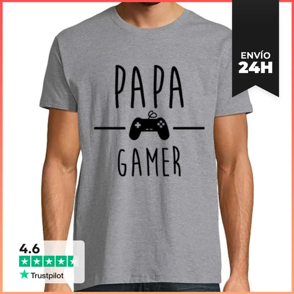 Camiseta Hombre Clásica Daddy Gamer, Geek, Videojuegos