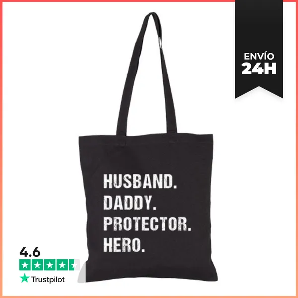 Bolsa De Tela Esposo Papá Protector Héroe Cumpleaños LaTostadora