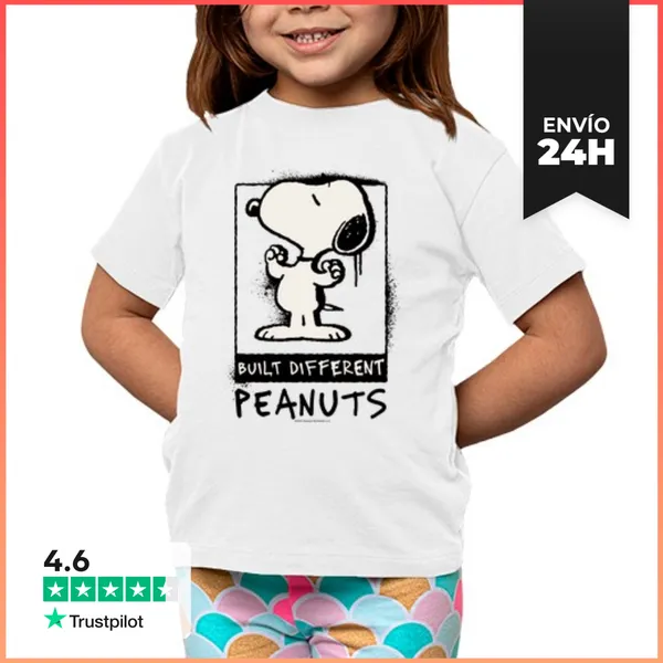 Camiseta Clásica Para Niños Built Different Peanuts LaTostadora