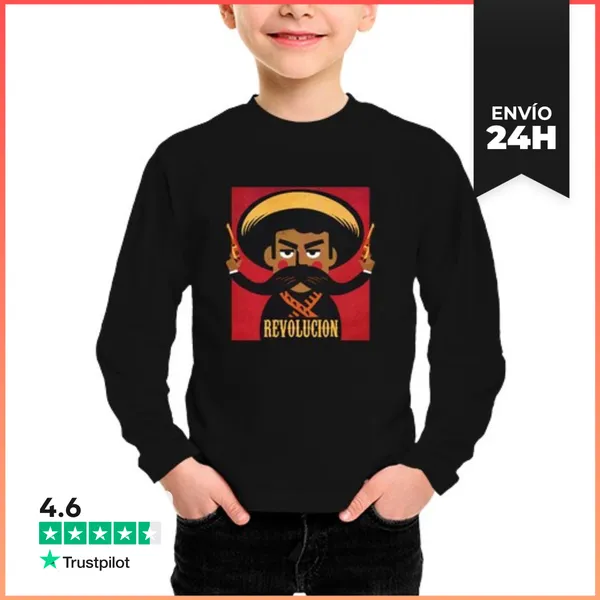 Camiseta Manga Larga Para Niños Revolución LaTostadora