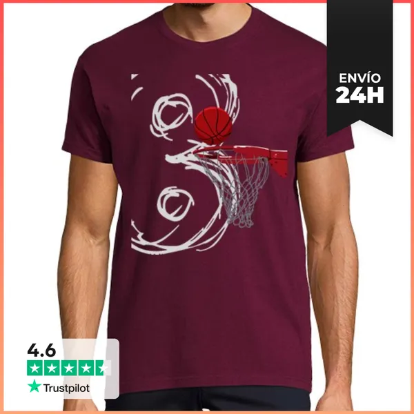 Camiseta Hombre Clásica Baloncesto. Basketball. B LaTostadora