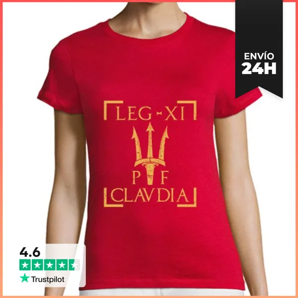 Camiseta Mujer Clásica Legio Xi Claudia Pia Fedelis Neptuno Tr