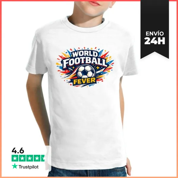 Camiseta Clásica Para Niños Fiebre Del Fútbol LaTostadora