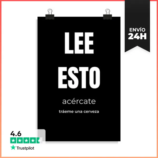 Póster Vertical Tráeme Una Cerveza LaTostadora