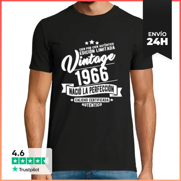 Camiseta Hombre Clásica 1966 Nació La Perfección LaTostadora